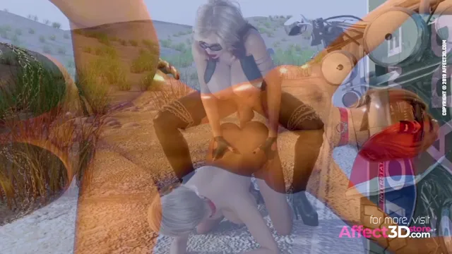 3D Futanari Biker Babes with Huge Tits Outdoor Fucking - JT2XTREME