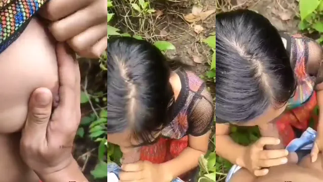 Desi Boyfriend Wild Forest Fuck - Girlfriend Sucks Big Dick Outdoors