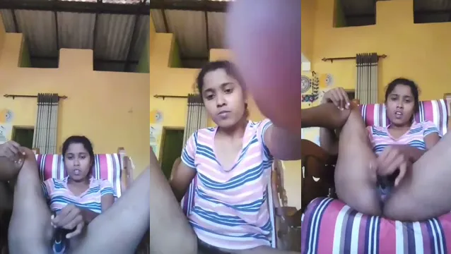 Desi Teen Dildo Fuck - Young Girl Screws Her Hungry Pussy With Tools