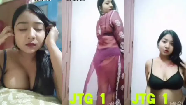 Desi Bhabhi 胸部秀 - 在乡村家里观看 bhabhi 的 masterbhi