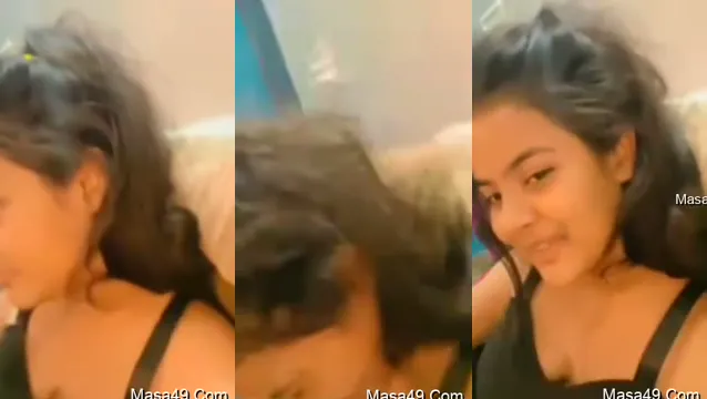 Geiles Desi-Mädchen zeigt Titten für Liebhaber – virales Amateur-Tease-Video