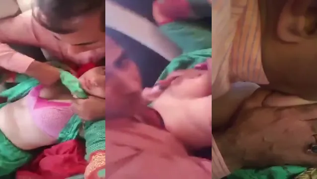 Boobs Sucking In Car - Boyfriend Presses And Sucks Girlfriend's Tits In Vehicle