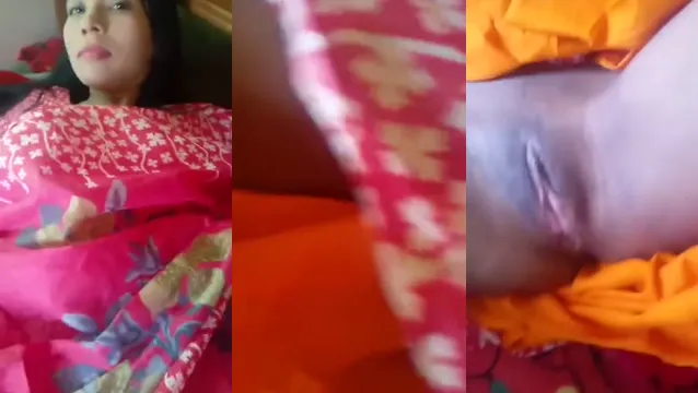Bangla Pink Saree Girl Pussy Tease - পিঙ্ক শাড়িতে গরম পুশি শো 🔥