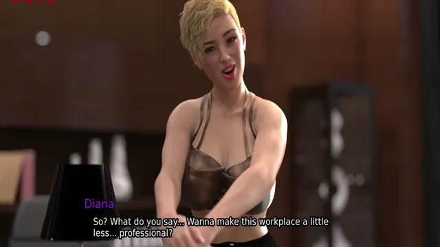 3D Animated Cheating Wife With Huge Tits Fucks Boss In Office Game Demo