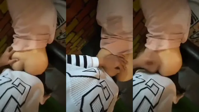 Restaurant Backroom Doggy Fuck - GF MOANS IN PAIN While Getting Pounded