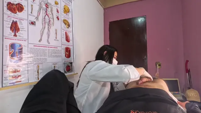Nurse Gets Shocked by Sudden Erection - Medical Clinic Surprise