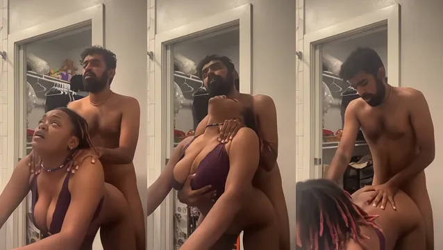 Indian American Interracial Ebony Doggystyle - Wild Screaming Orgasm