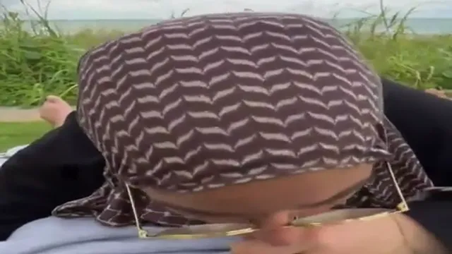 Hijabi GF Outdoor Blowjob - Garden Hijab Deepthroat POV