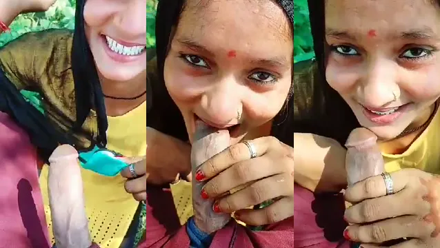 Indian Forest Blowjob - Village Girl Paid For Wild Cock Sucking