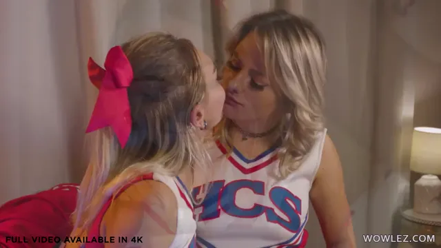 Cheerleader Lesbian Threesome - Chloe Temple & Harmony Rivers Wild Team Practice