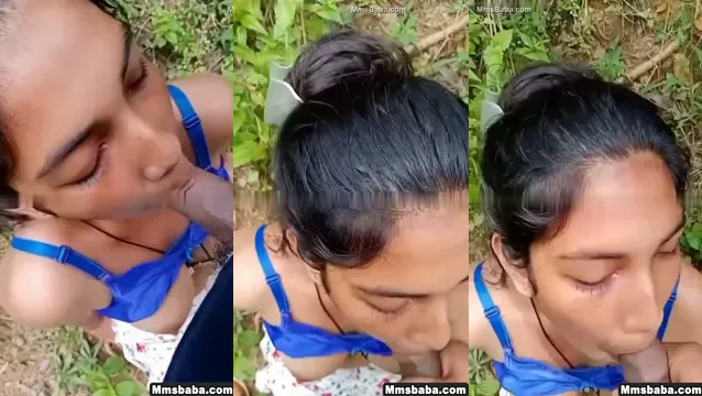Desi video de mamada al aire libre - Romance caliente al aire libre de la esposa del pueblo
