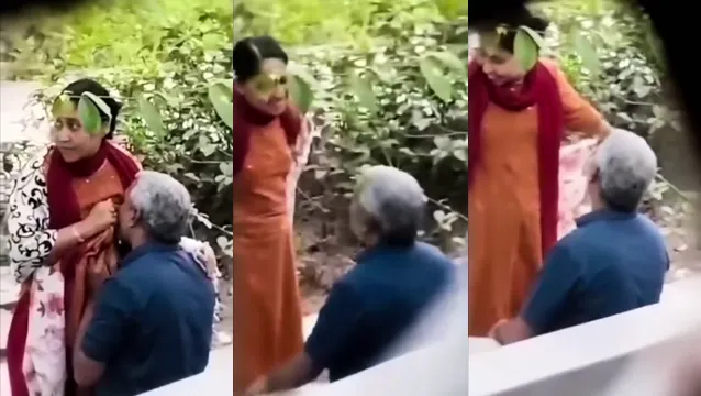 Shy Bahu Feeds Sasur Milk on Walk - লজ্জামতী বৌ সাসুর দুধ খাওয়ায়!