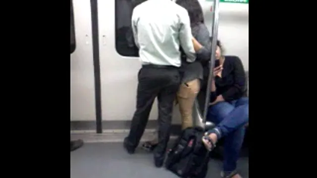 Indian Metro Kissers - Delhi Couple Gets Wild In Public Tube