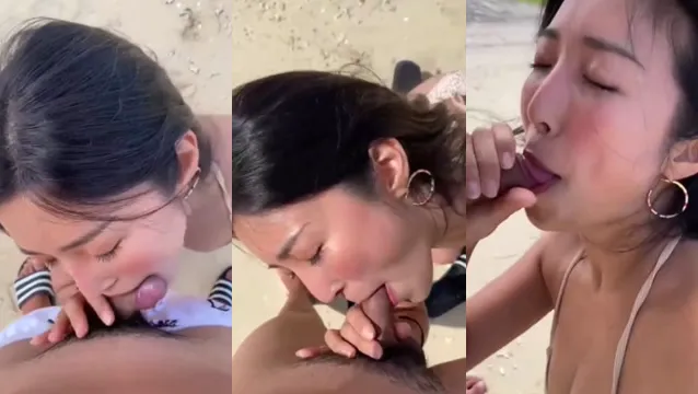 Japanese Teen Beach Facial - Busty Public Cumshot Outdoors