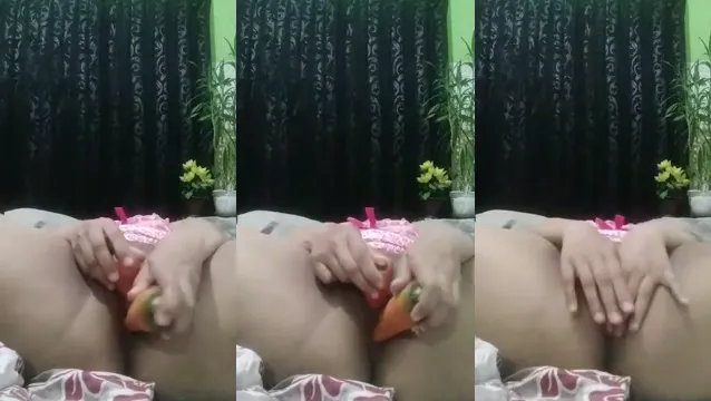 Widow Bhabhi DEEP Carrot PUSSY & ASS Penetration - Solo Indian Veggie Fuck