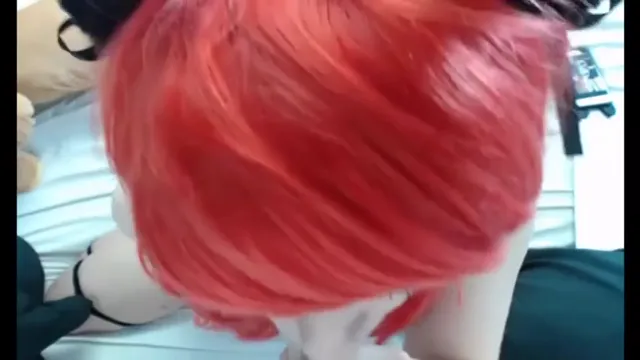Crimson Cosplay Blowjob With Self Fingering - Wild Costume Slut Worship POV