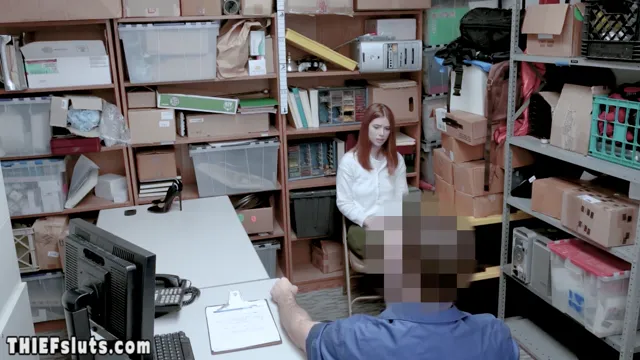 Redhead Teen Thief Pepper Hart Fucked Hard After Getting Caught - LP Officer