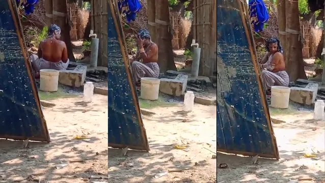 Indian Aunty Bathing Video - Nephew Records Nude Village Aunt