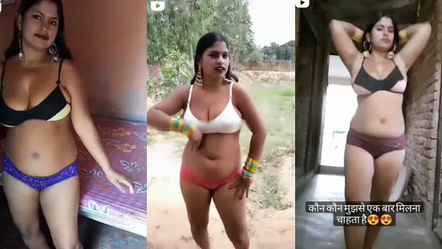 Bihari Aunty Dancing Naked - Desi MILF Teasing In Bra Panty