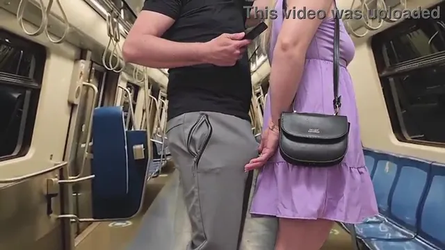 Watch Subway Stranger Sex - Crowded Train Jerk Off Ends With Creampie Panties full viral video leaked