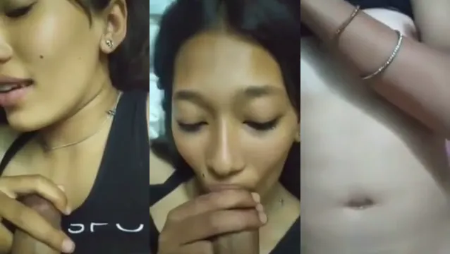Nepali GF Sucks BF Dick Slowly Then Gets Fucked Hard - Horny Blowjob & Fucking