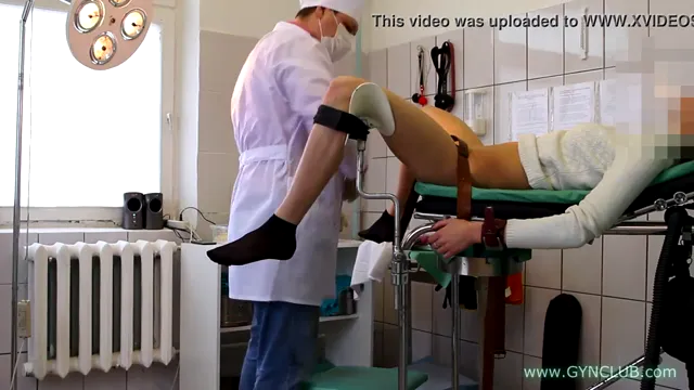 OBGYN Check-Up - Doctor Spreads Her Legs Wide Open for Deep Exam