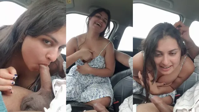 Watch Car Blowjob GF Deepthroat - Horny Girl Swallows Cum In Public! full viral video leaked
