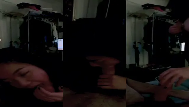 GF Rides BF Hard Cock - Wild Oral To Handjob Action