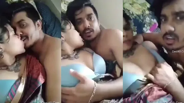 Indian Wife Home From Party Gets Wild Tits Sucking & Hot Makeout Session